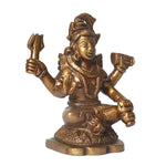 3.3 Inch Brass Chaturbhuj Shiva Ji Idol