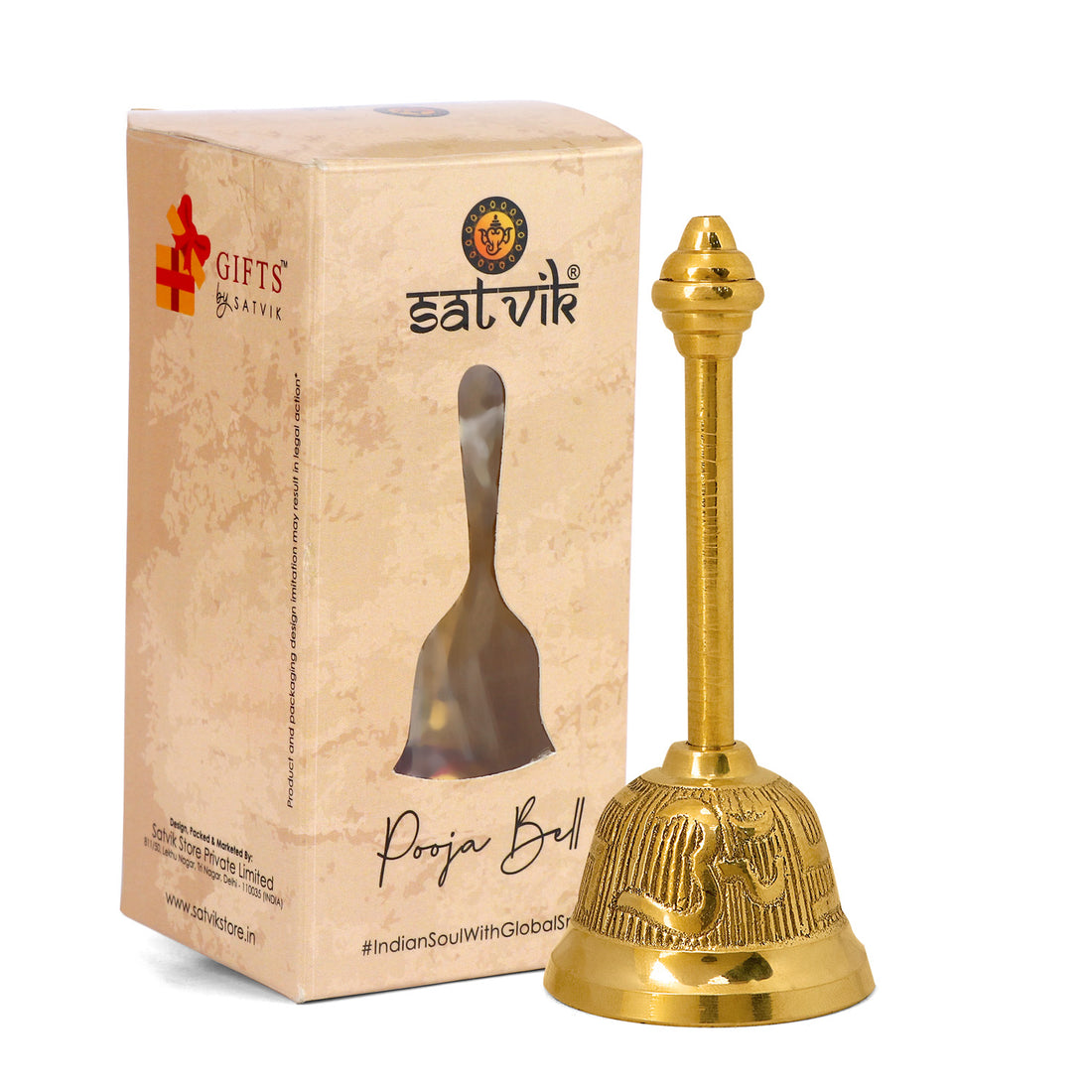 Om Swastik Brass Pooja Bell