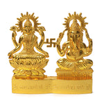 Lakshmi Ganesha Metal Statue Puja Store Online Pooja Items Online Puja Samagri Pooja Store near me www.satvikstore.in