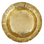 Elegant Floral Design Embossed Brass Urli For Decor