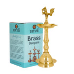 10 Inch Brass Peacock Kerala Diya