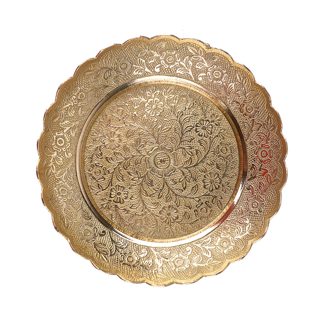 Antique Brass Nakashi Pooja Thali
