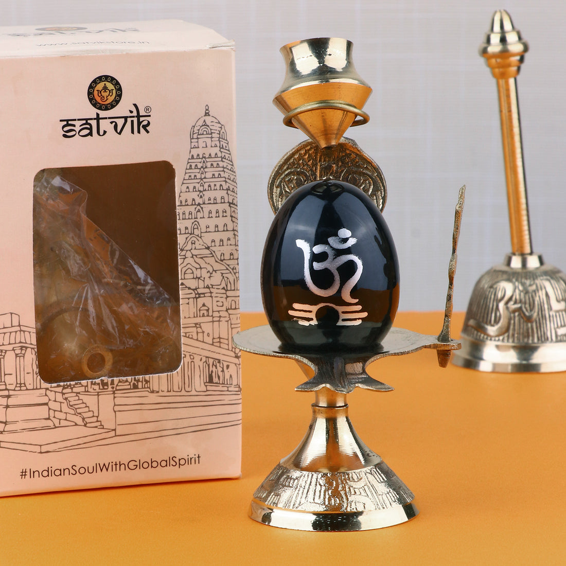 Mahadev Black Stone Shivling With Nag, Trishul, And Abhishek Patra