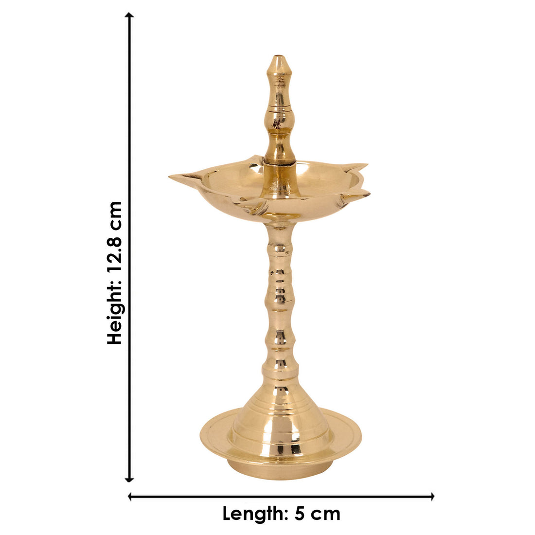 7 Piece Brass Om Shubh Labh Pooja Thali Set (9 Inch - 10 Inch) Design 5