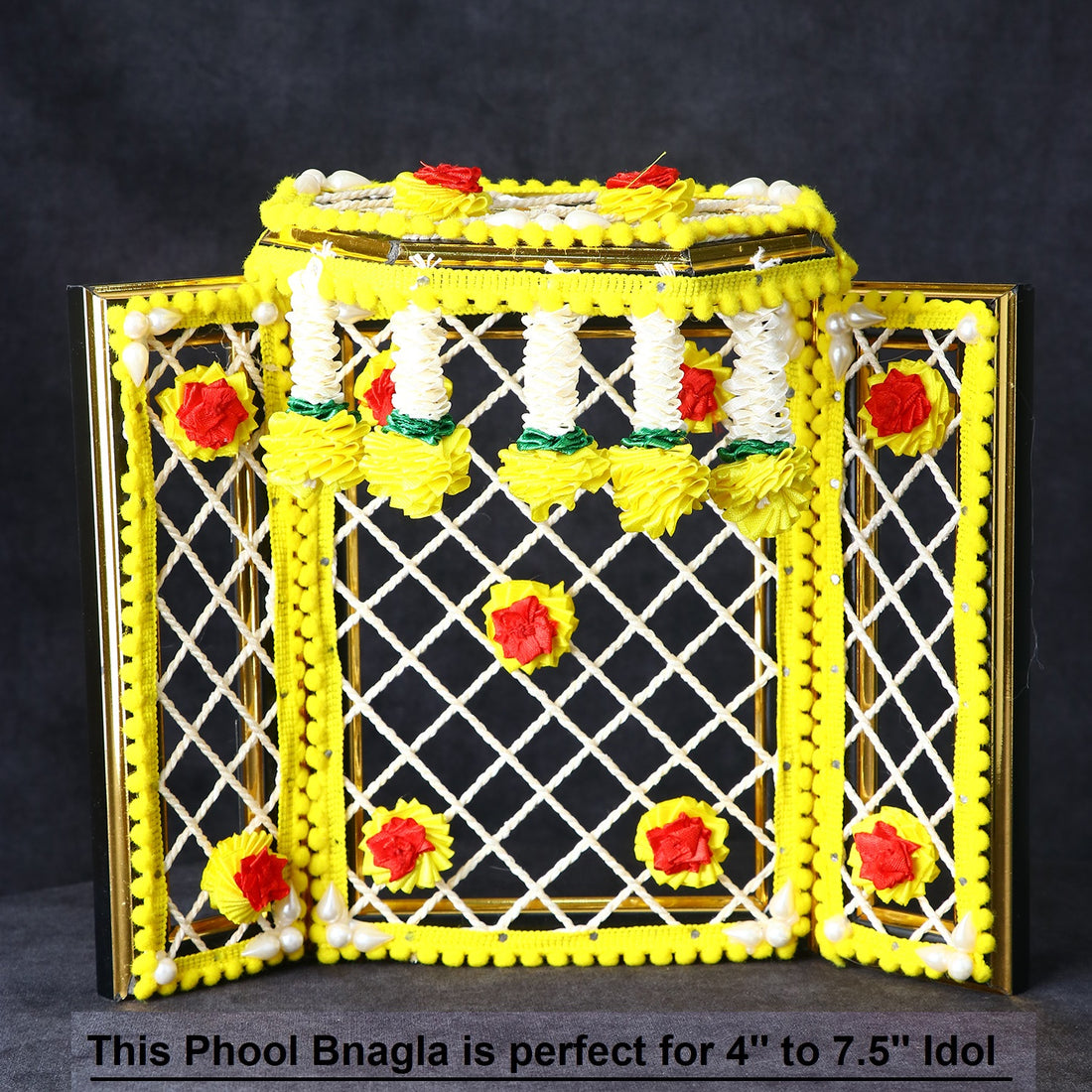 Traditional Handcrafted Deity Idol Background Phool Bangla