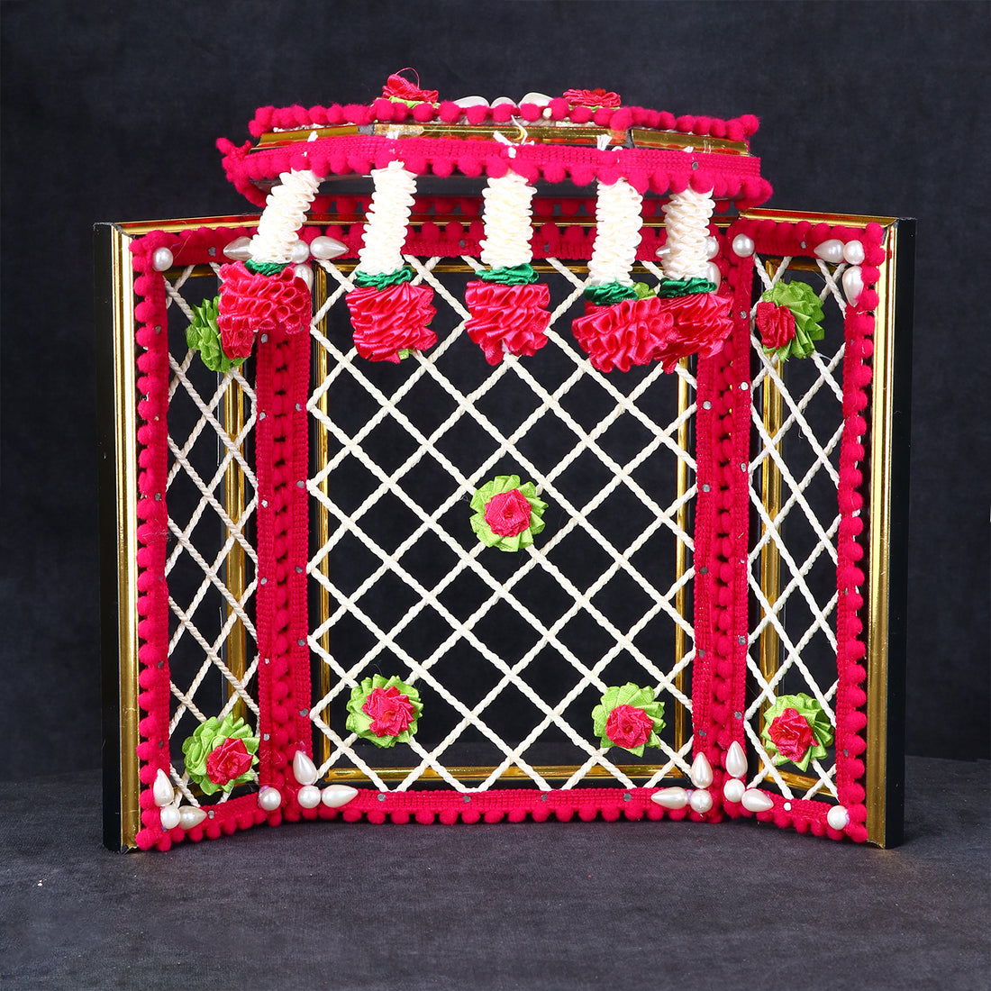 Traditional Handcrafted Deity Idol Background Phool Bangla