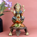 2.5 Inch Decorative Brass Chowki with Bells