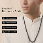 Karungali Mala 10mm with Sumeru Bead Spiritual Protection Govt Certified