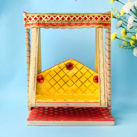 Laddu Gopal Ji Jhula Red and Yellow  India’s Largest Pooja Accessories Brand – www.satvikstore.in