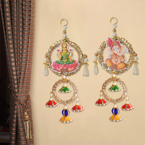 Laxmi Ganesh Round Shubh Labh hanging | India’s Largest Pooja Accessories Brand – www.satvikstore.in
