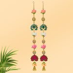 Elegant Lotus with Artificial Flower Side Door Wall Hangings