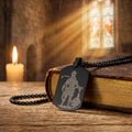 Lord Hanuman engraved black pendant with Hanuman Chalisa – devotional pendant for strength and protection. India’s Largest Pooja Accessories Brand - www.satvikstore.in