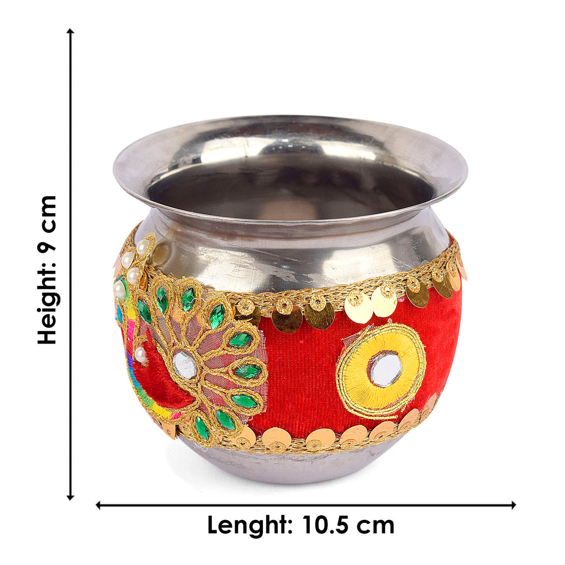 Karwa Chauth Handmade Floral Thali Set - 3pc