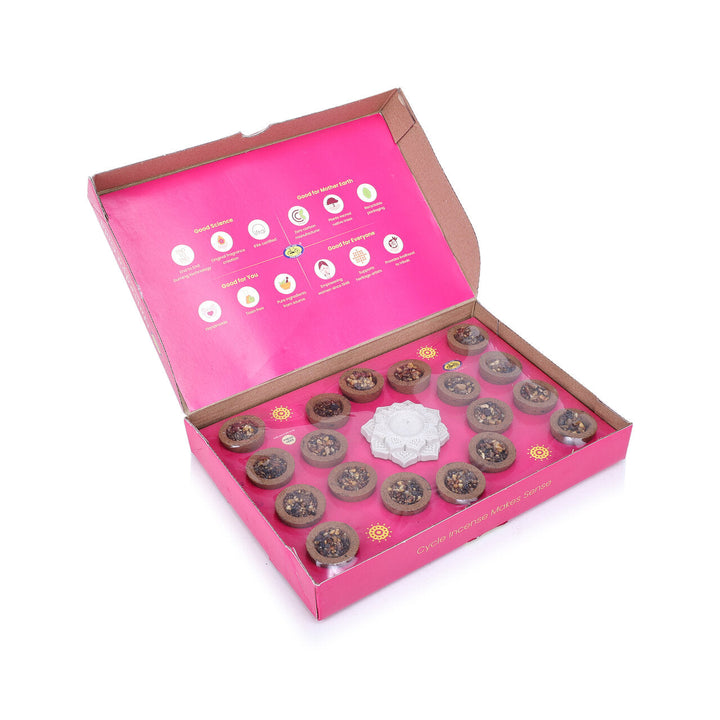 Naivedya Gold Chandan, Rose and Jasmine sambrani cup combo