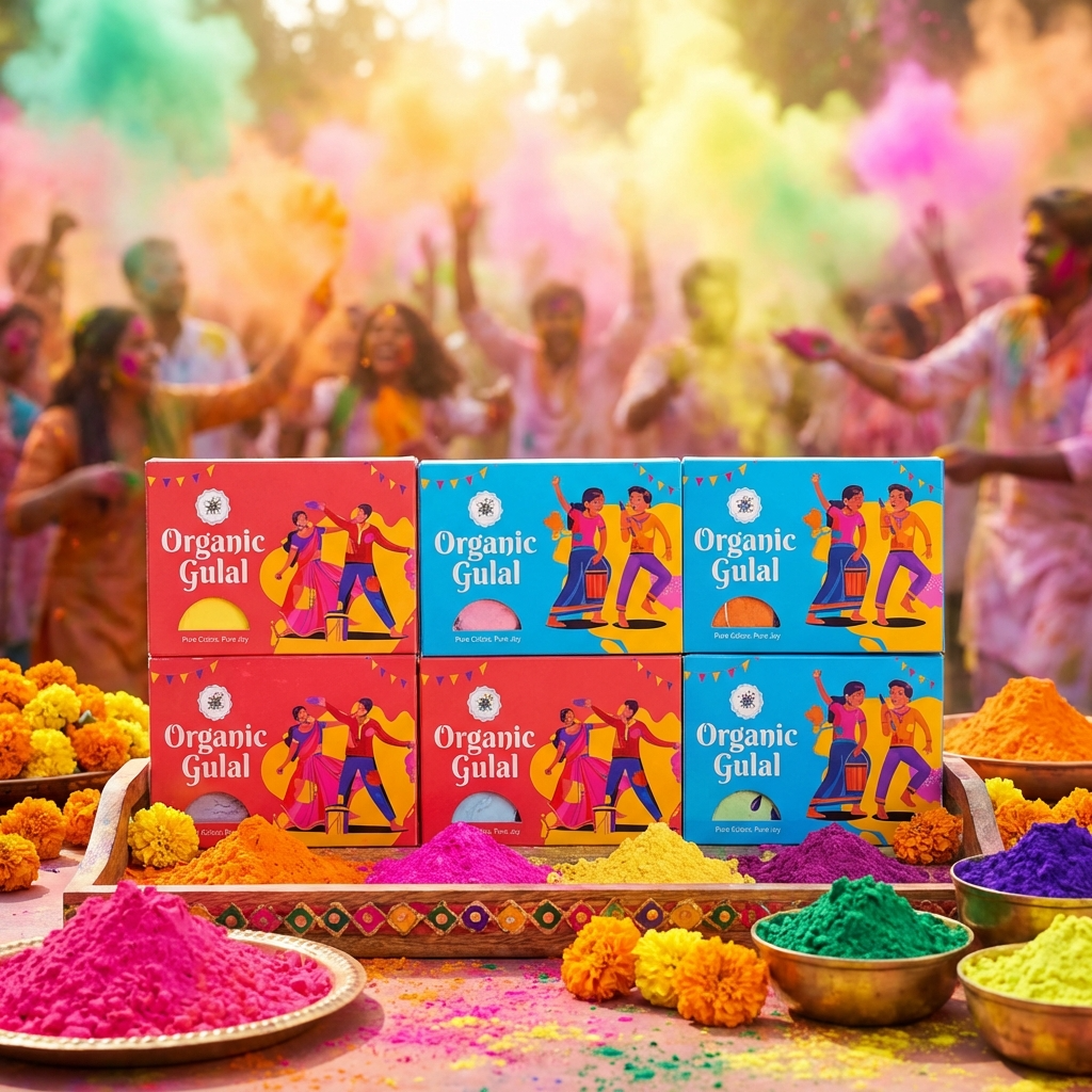 Kreations Organic Gulal Holi Colors set of 6