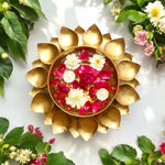 Inflorence Lotus Shape Metal Urli For Home Decor