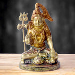 6 Inch Brass Shiv Idol Divine Lord Shiva Statue