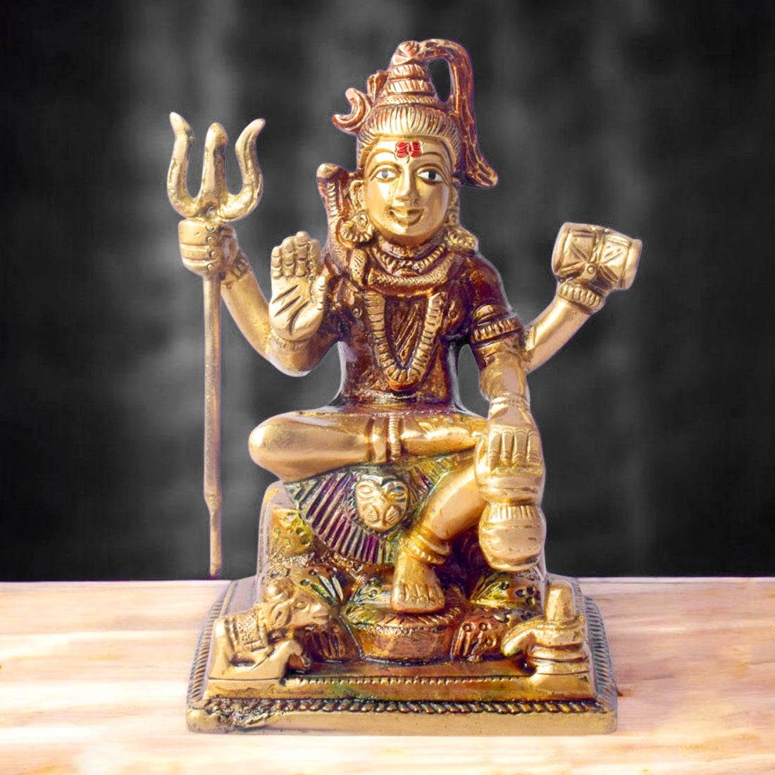 6 Inch Premium Brass Shiv Idol
