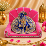 Laddu Gopal's Velvet Charisma: A Sacred Singhasan - Large