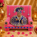 Velvet Radiance: Laddu Gopal's Glorious Singhasan