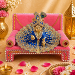 Regal Delight: Laddu Gopal's Velvet Singhasan
