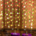 Pom Pom with Bells Wall Hanging Backdrop | India’s Largest Pooja Accessories Brand – www.satvikstore.in
