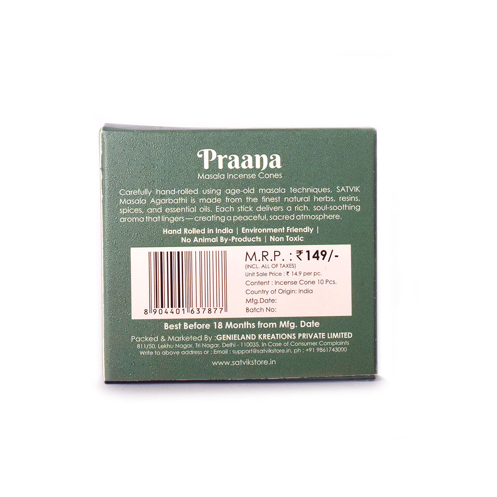 Prana Pure Masala Incense Cones