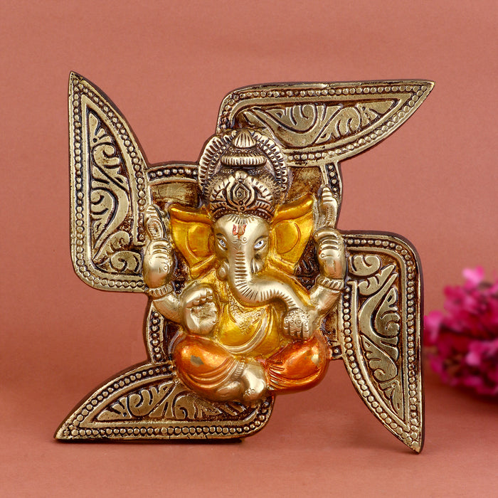 Pure Brass Ganesh Wall Hanging – | No.1 Brass Idol Store www.satvikstore.in 