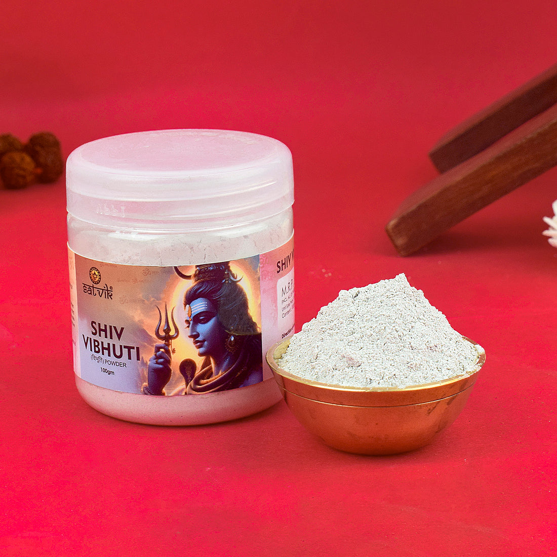 Pure Mahadev Bhasm Vibhuti Holy Ash for Worship and Spiritual Energy, used in religious rituals, meditation, and prayers to invoke blessings and enhance spiritual focus – India’s Largest Pooja Accessories Brand – www.satvikstore.in