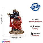 3.1 Inch Brass Radha Krishna Idol