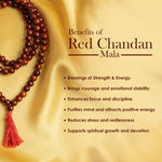 Certified 16mm 100% Original Authentic Pure Red Sandalwood Jap Mala (Andhra Pradesh)