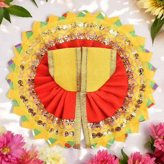 Vibrant Red-Yellow Laddu Gopal Dress – India’s Largest Pooja Accessories Brand – www.satvikstore.in