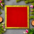 Red Aasan with golden border | India’s Largest Pooja Accessories Brand – www.satvikstore.in