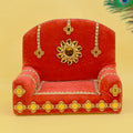 Red Velvet Laddu Gopal Singhasan | India’s Largest Pooja Accessories Brand – www.satvikstore.in
