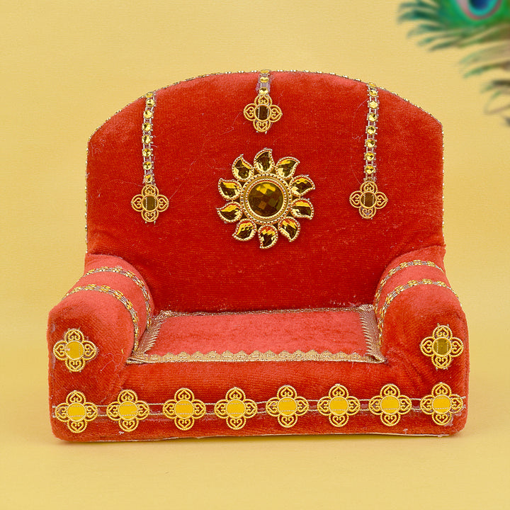 Red Velvet Laddu Gopal Singhasan | India’s Largest Pooja Accessories Brand – www.satvikstore.in
