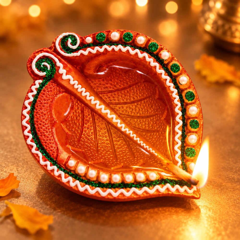 Clay Creations Enchanting Diyas to Light Up Diwali Set of 4