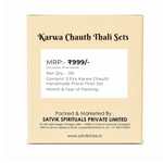 3 Pcs Karwa Chauth Handmade Floral Thali Set