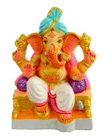 13 Inch Manomay Eco Friendly Ganesha Idol in Raja Pose