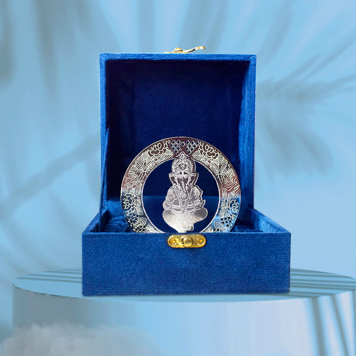 Silver Ganesh Tea Light Candle Holder | India’s Largest Brass Idols Brand - www.satvikstore.in