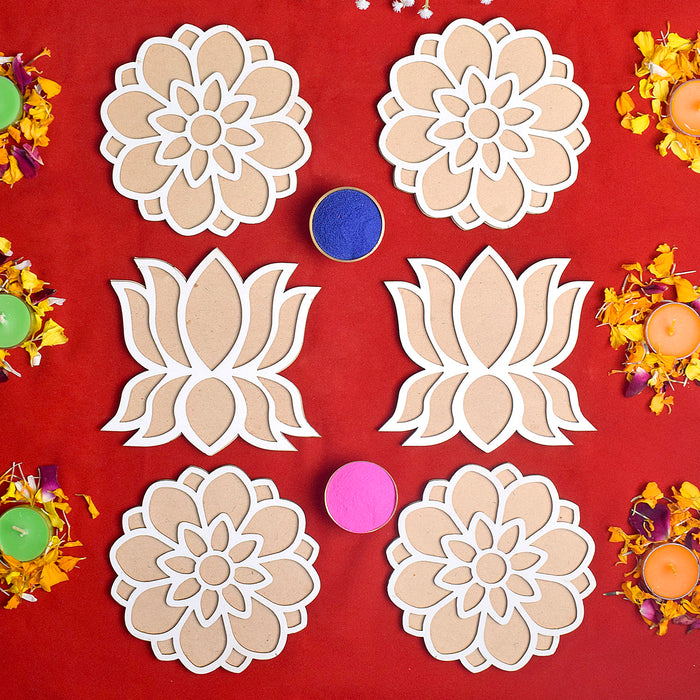  Set of 6 rangoli stencils | India’s Largest Pooja Accessories Brand – www.satvikstore.in

