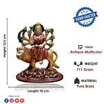 3.1 Inch Brass Sherawali Maa Idol