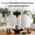 Shivling Abhishekam backflow incense burner with 20 cones