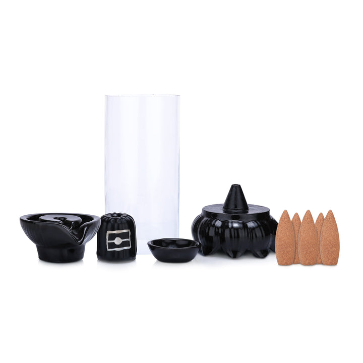 Shivling Abhishekam backflow incense burner with 20 cones