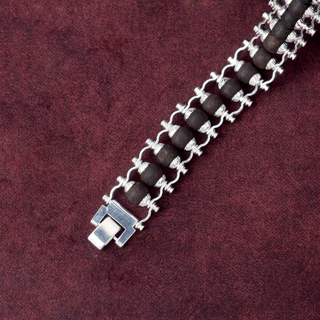 Silver Plated Karungali Bracelet – Govt Certified Premium IGP Spiritual Wear