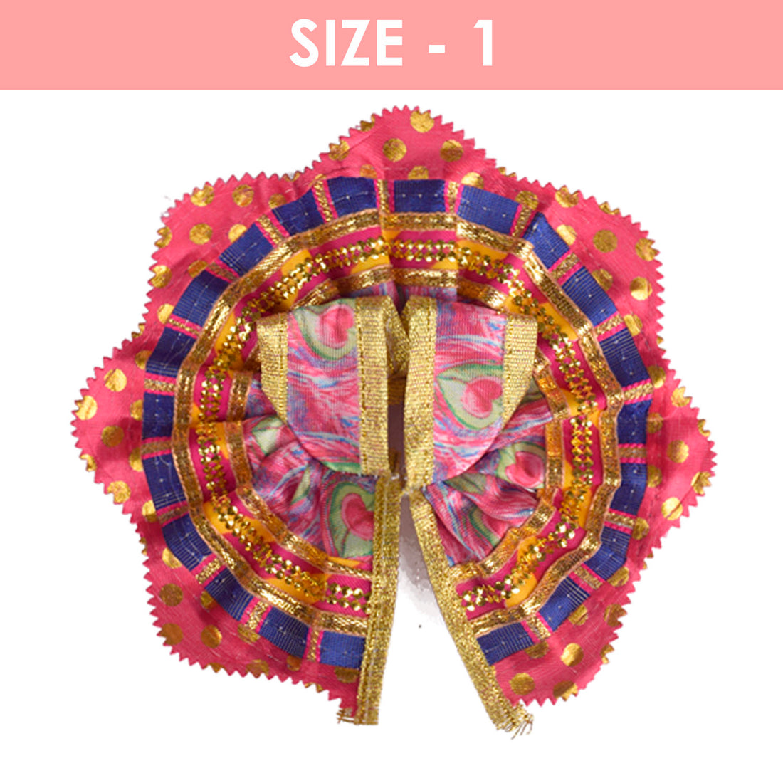 Delightful Laddu Gopal Outfit with Polka Dot Border