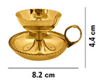 Pure Brass Aarti Akhand Diya With Ring Holder