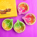 Sparkling clay diya | India’s Largest Pooja Accessories Brand – www.satvikstore.in