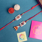 Designer Couple Rakhi Set for Bhaiya and Bhabhi | India’s Largest Brass Idols Brand - www.satvikstore.in