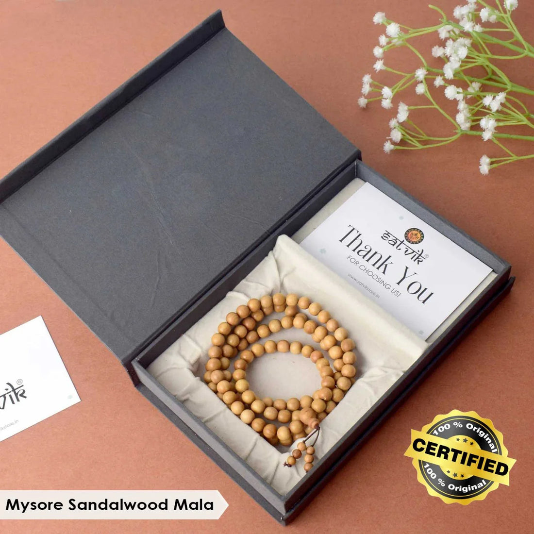 White Sandalwood Jap Mala