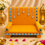 Serenading Laddu Gopal: Velvet Singhasan Large